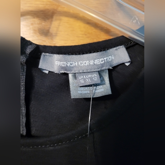 French Connection Viven Mesh-Paneled Jersey Dress - Picture 3 of 6